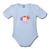 Organic Short Sleeve Baby Bodysuit - sky