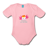 Organic Short Sleeve Baby Bodysuit - light pink