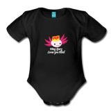 Organic Short Sleeve Baby Bodysuit - black